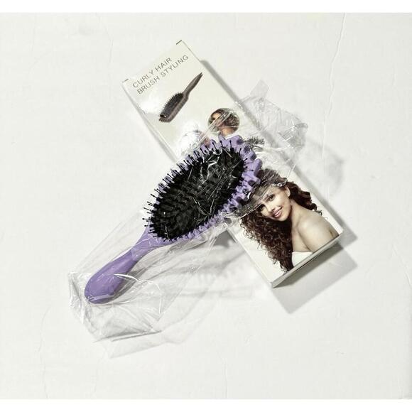 Purple Styling Brush for Curly Hair, High Elastic Anti-Static Material - Picture 4 of 6